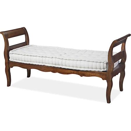 Bed End Bench with Tufted Seat